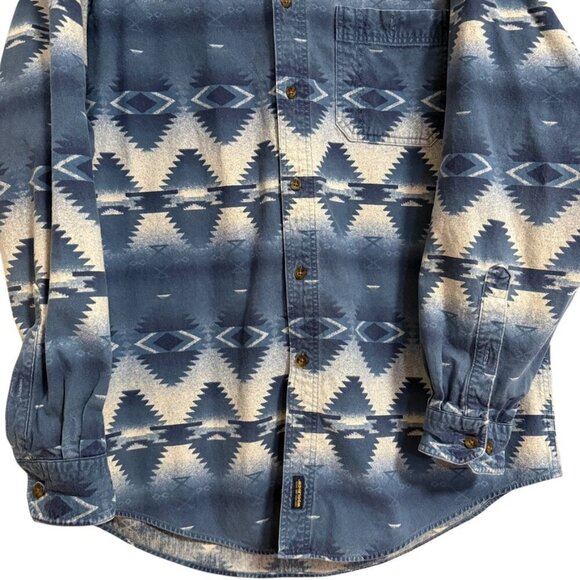 John Rich & Bros Woolrich Tribal Inspired Vintage SZ XL‎ Men's Shirt Workwear - Picture 9 of 10